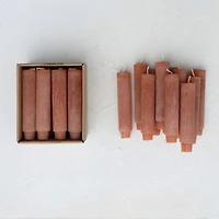 Hello Honey® 5" Spice Powder Finish Unscented Pleated Taper Candles In Box Set, 12ct.