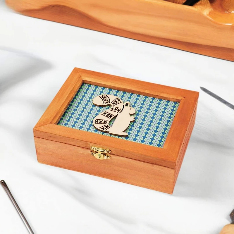 S&S Worldwide® Unfinished Wooden Framed Lid Hinged Box