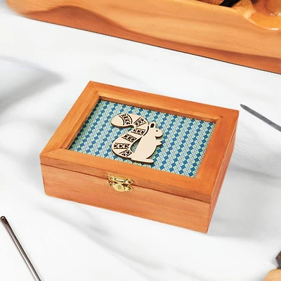 S&S Worldwide® Unfinished Wooden Framed Lid Hinged Box