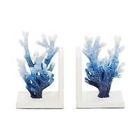 7" Coral Metal Bookend Set