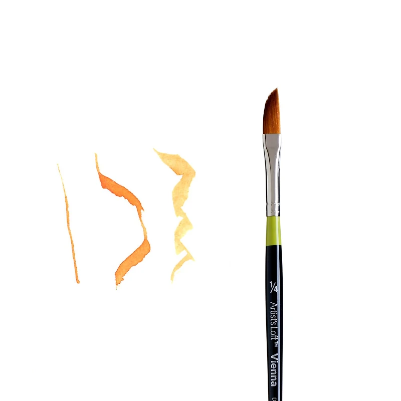 Golden Taklon Short Handle Dagger Striper Brush by Artist's Loft™ Vienna