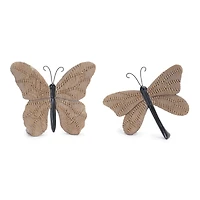 Wicker Design Butterfly & Dragonfly Shelf Sitter Set