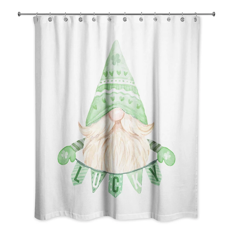 Lucky Leprechaun Banner Shower Curtain 71" x 74" Shower Curtain