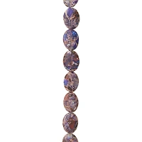 12 Pack:  Amethyst Dyed Serpentine Jasper Oval Beads, 16mm by Bead Landing™