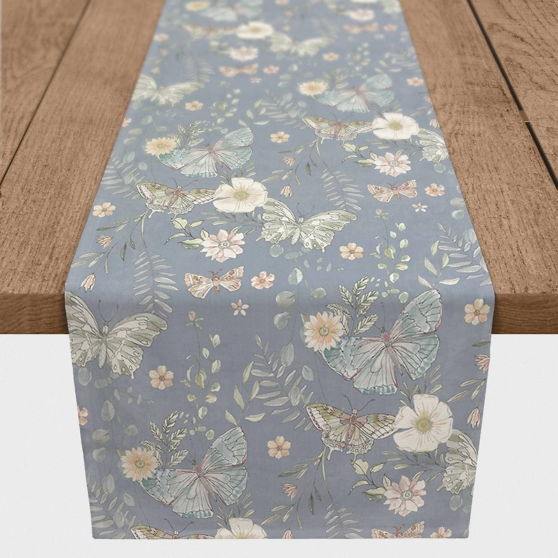 Butterflies Cotton Twill Runner