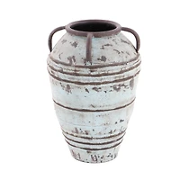 Set of 3 Blue Metal Rustic Vase, 26", 23", 19"