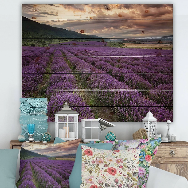 Designart - Lavender Field At Dawn I