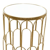 Gold Metal Glam Accent Table Set
