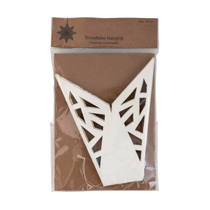 Hello Honey® 12" White Paper Snowflake Ornament