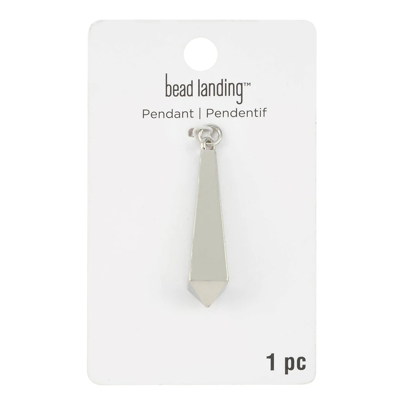 Silver Metal Icicle Prism Pendant by Bead Landing™