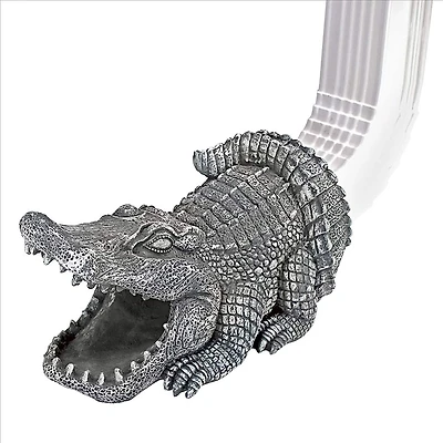 Design Toscano 10" Swamp Alligator Gutter Guardian Downspout Statue