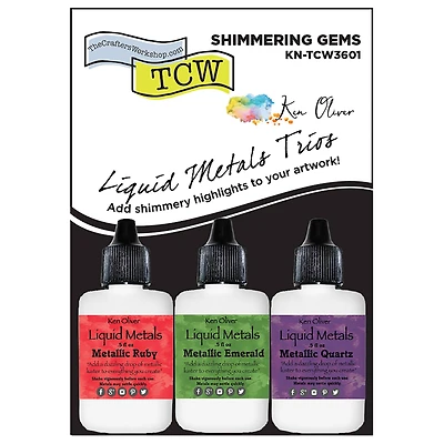 Ken Oliver Liquid Metal Shimmering Gems Watercolor Set