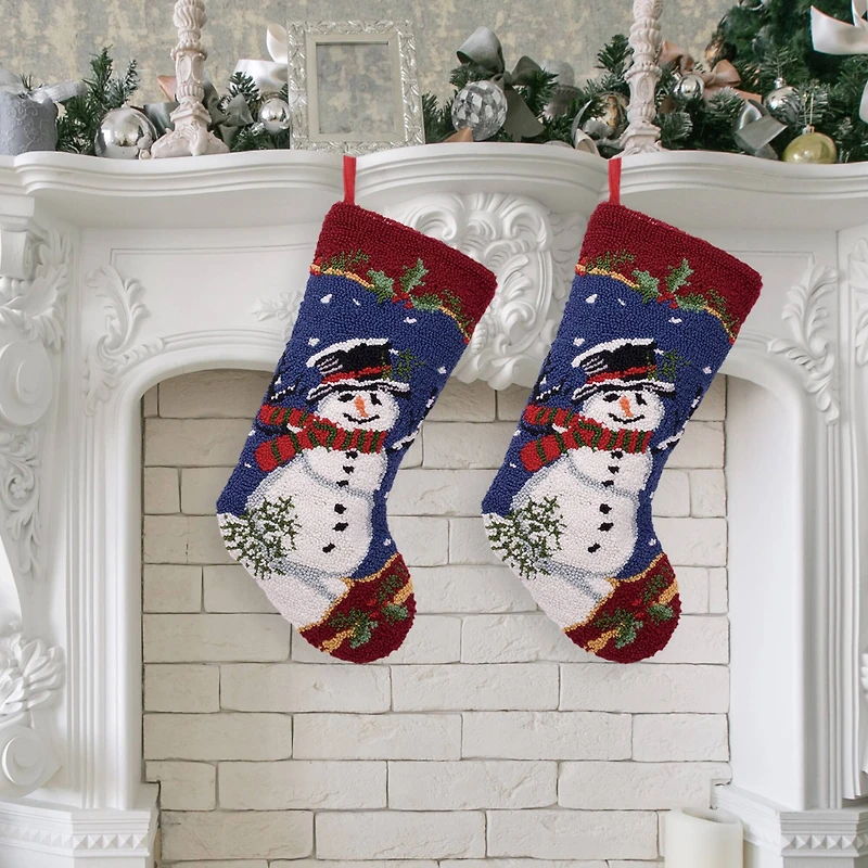 Glitzhome® 19" Snowman Christmas Stockings, 2ct.