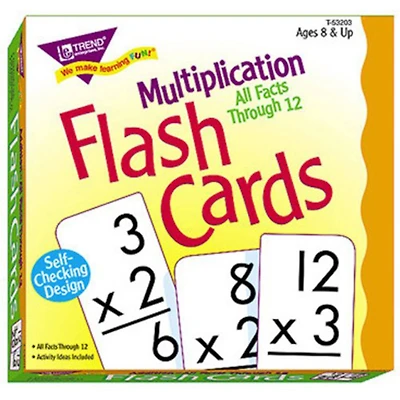 Trend Enterprises® Multiplication 0-12 All Facts Flash Cards