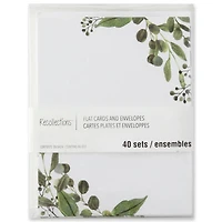 Greenery Flat Cards & Envelopes by Recollections™, 4.25" x 5.5"