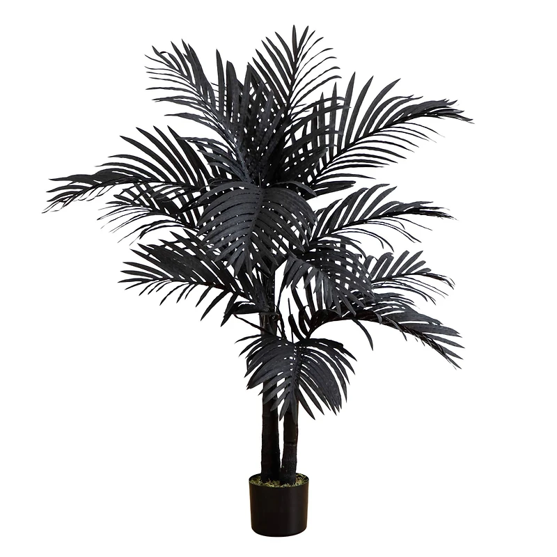 4ft. Artificial Halloween Black Golden Cane Tree