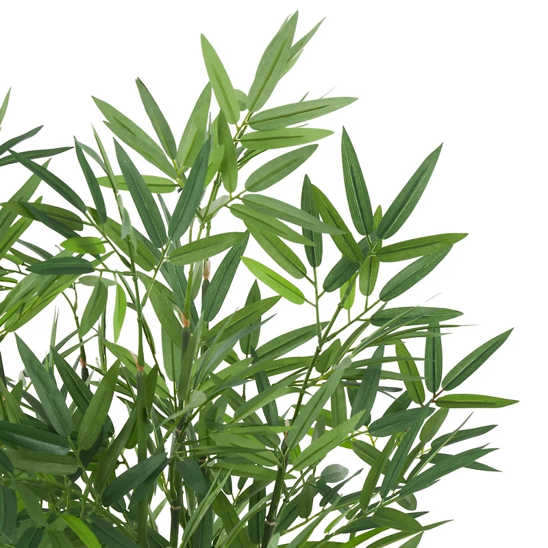 40" Green Realistic Foliage Plant in Brown Seagrass Pot