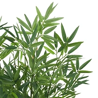 40" Green Realistic Foliage Plant in Brown Seagrass Pot