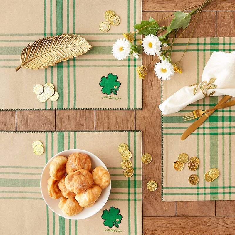DII® A Wee Bit O Luck Embroidered Placemats, 4ct.