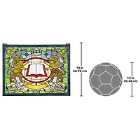 Design Toscano 25" Lion Coat of Arms Stained Glass Window