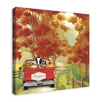 Harvest Cow Ride Canvas Wall Art