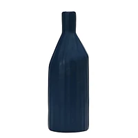 Hello Honey® 11" Navy Ceramic Bottle Vase