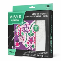 VIVID by Brea Reese® Flower Heart Acrylic Paint-by-Number Kit