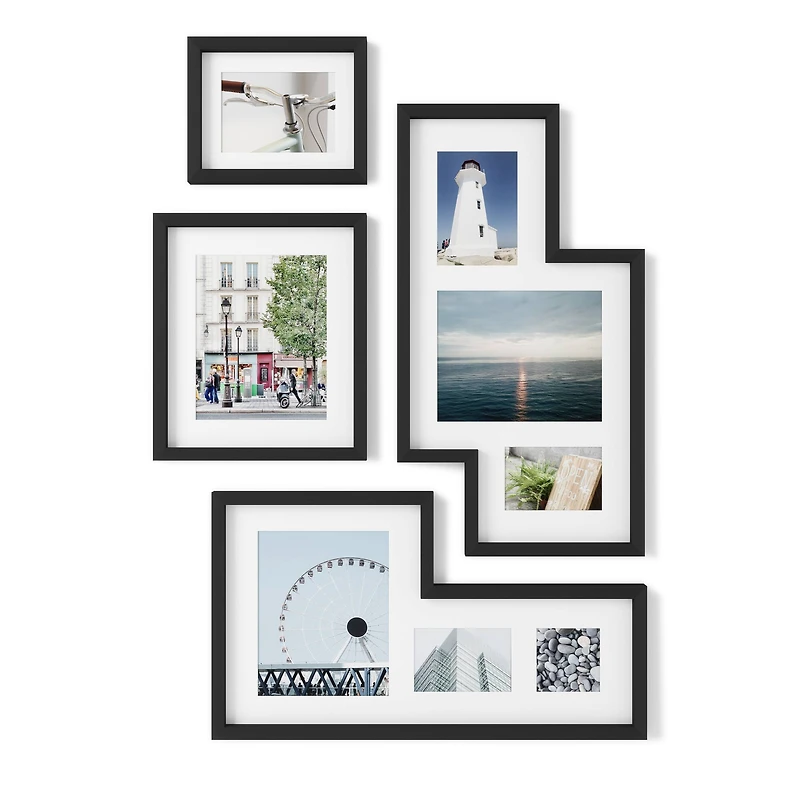 Umbra Black Mingle Gallery Picture Frame Set