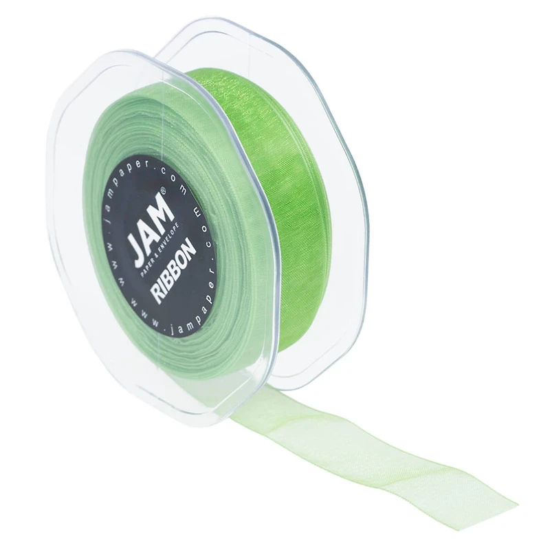 JAM Paper 7/8" x 25yd. Sheer Satin Ribbon