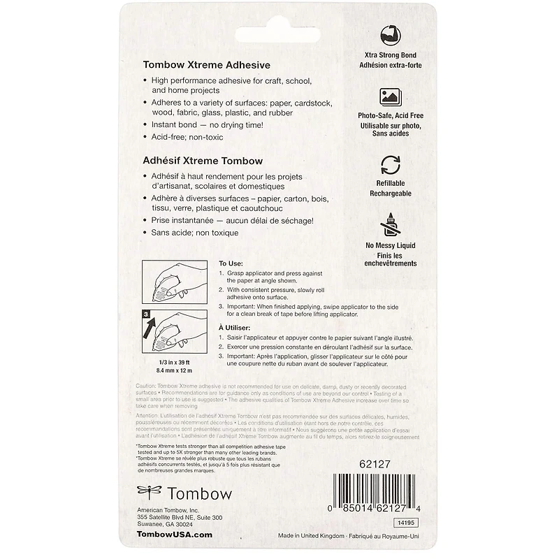 12 Pack: Tombow Xtreme Adhesive Runner