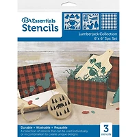 PA Essentials Lumberjack Collection Stencil Set
