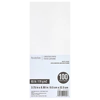 12 Packs: 100 ct. (1,200 total) White 3.75" x 8.875" Cardstock Paper by Recollections™