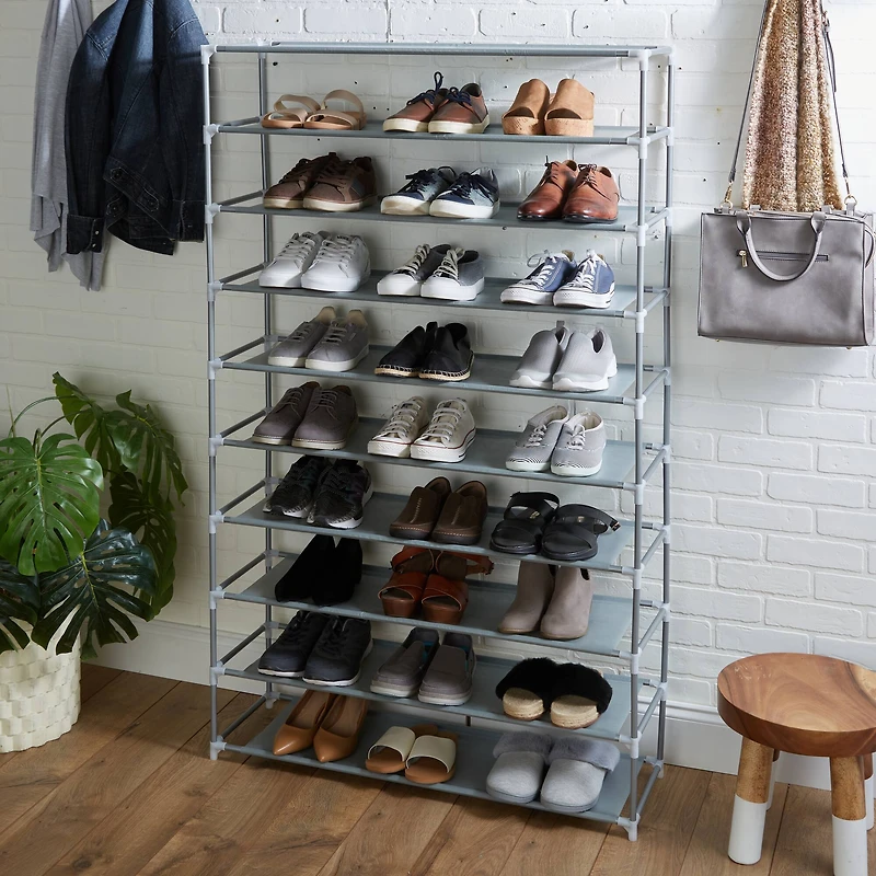 Simplify Gray 50 Pair Shoe Rack