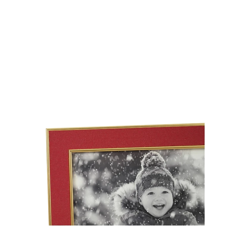 5" x 7" Red & Gold Fabric Plastic Frame by Studio Décor®