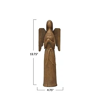 Hello Honey® 13.75" Brown Angel with Heart Decoration