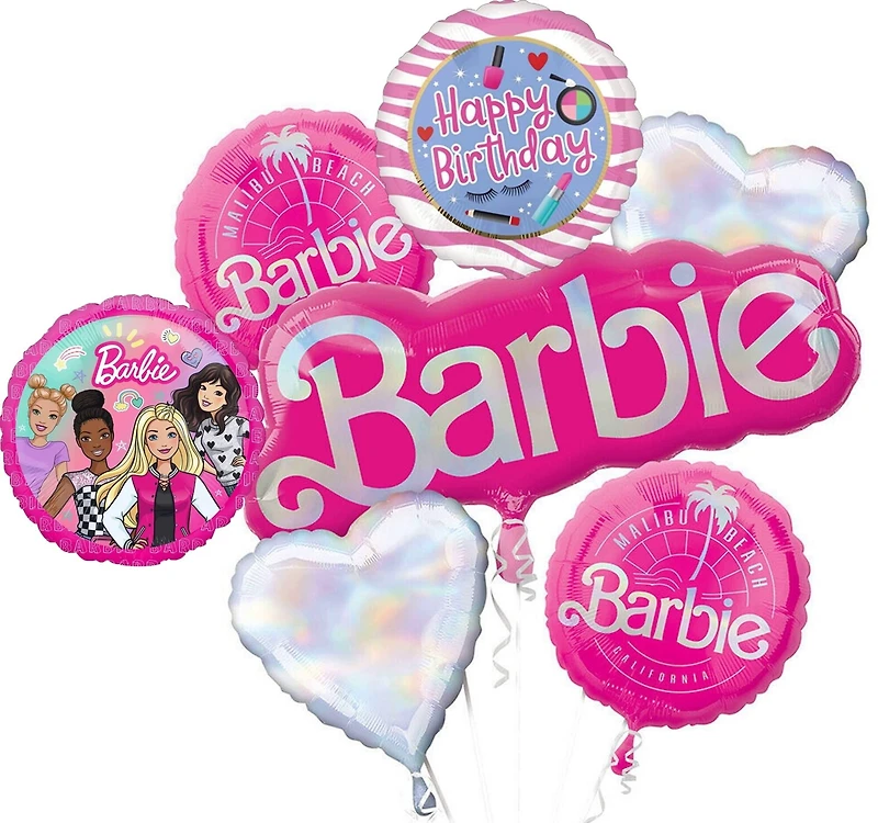 Malibu Barbie Foil Balloon Birthday Bouquet
