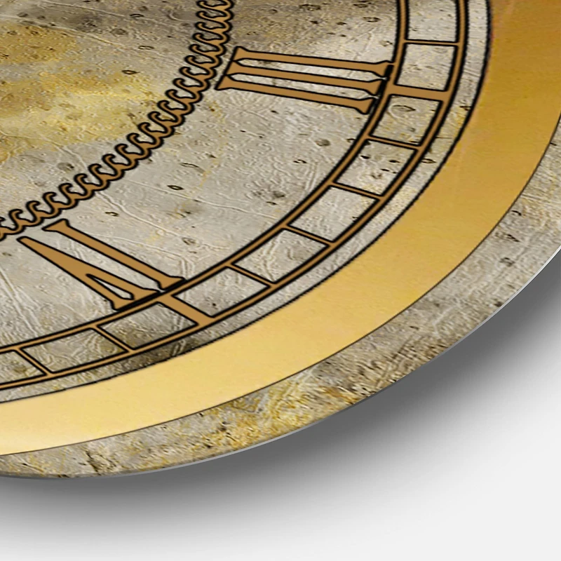 Designart Gold Desert Neutral Glam Wall Clock