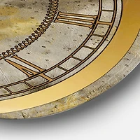 Designart Gold Desert Neutral Glam Wall Clock