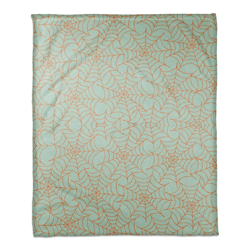 Blue Spider Web Fleece Throw