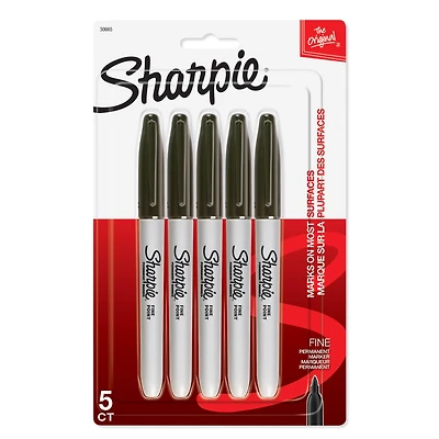 6 Packs: 5 ct. (30 total) Sharpie® Fine Point Black Permanent Markers