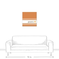 Orange & White Stripes Grateful Fall Canvas Wall Art