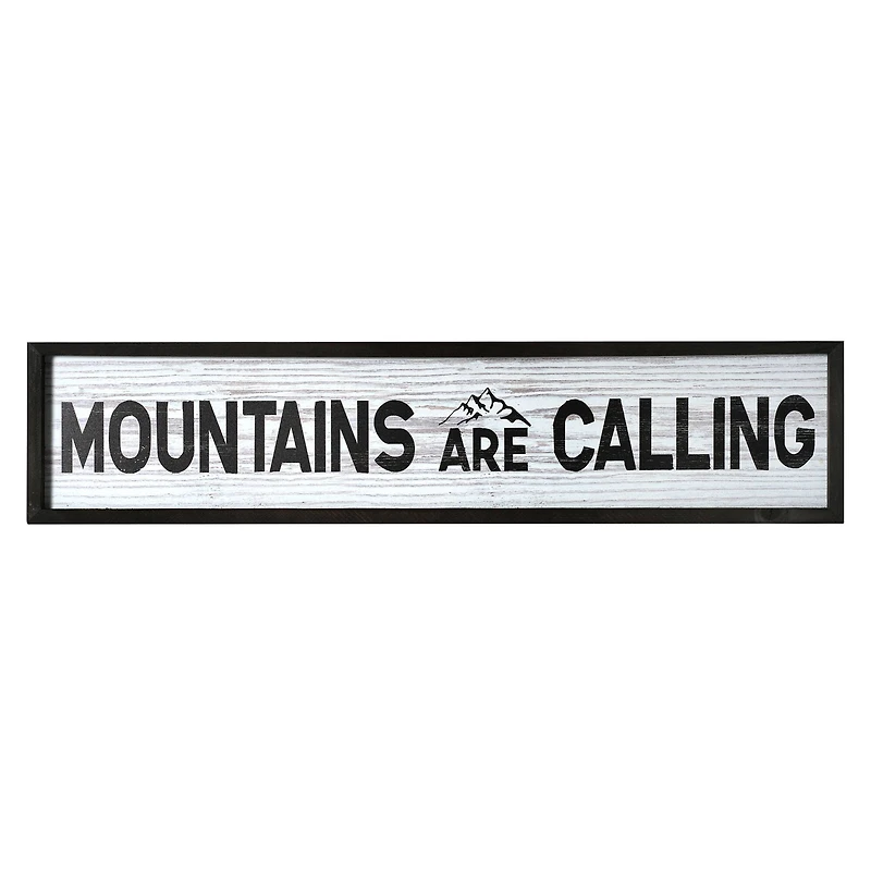 American Art Décor™ 36" Mountains Are Calling Wood Novelty Wall Sign