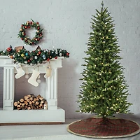 7.5ft. Pre-Lit Wallace Pine Artificial Christmas Tree, Warm White LED Lights