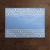 Groovy Blue Lines Cotton Twill Placemat