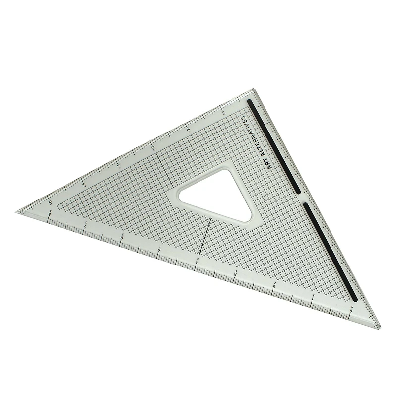 12 Pack: Art Alternatives 45° Acrylic Cutting Edge Triangle, 8"