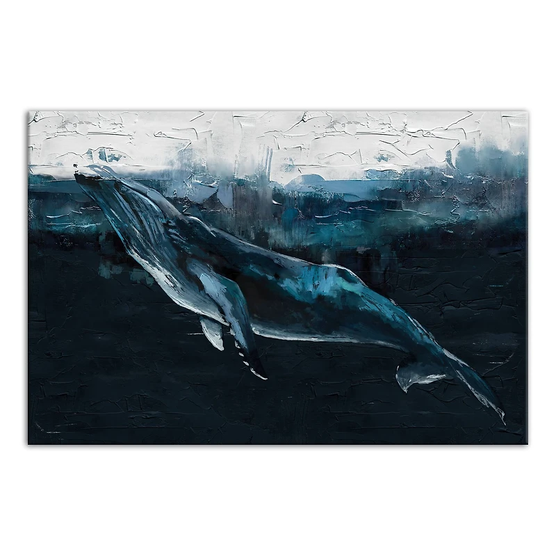 Deep Whale 24" x 16" Canvas Wall Art