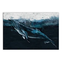 Deep Whale 24" x 16" Canvas Wall Art