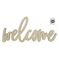 Leisure Arts® 12" Wood Welcome Word