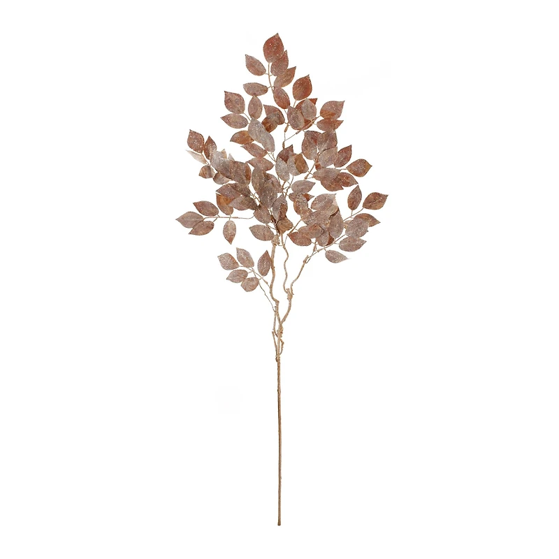 Glittered Velvet Leaf Sprays, 2ct.