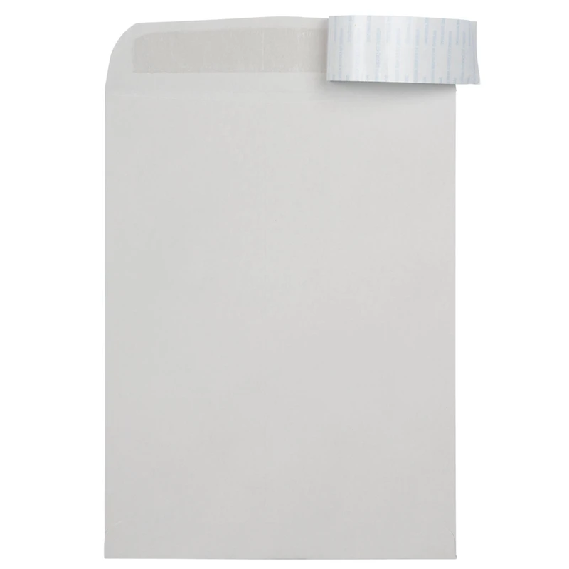 JAM Paper 9" x 12" Light Gray Kraft Peel & Seal Closure Envelopes, 25ct.